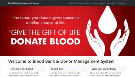 Online Blood Management PHP Script
