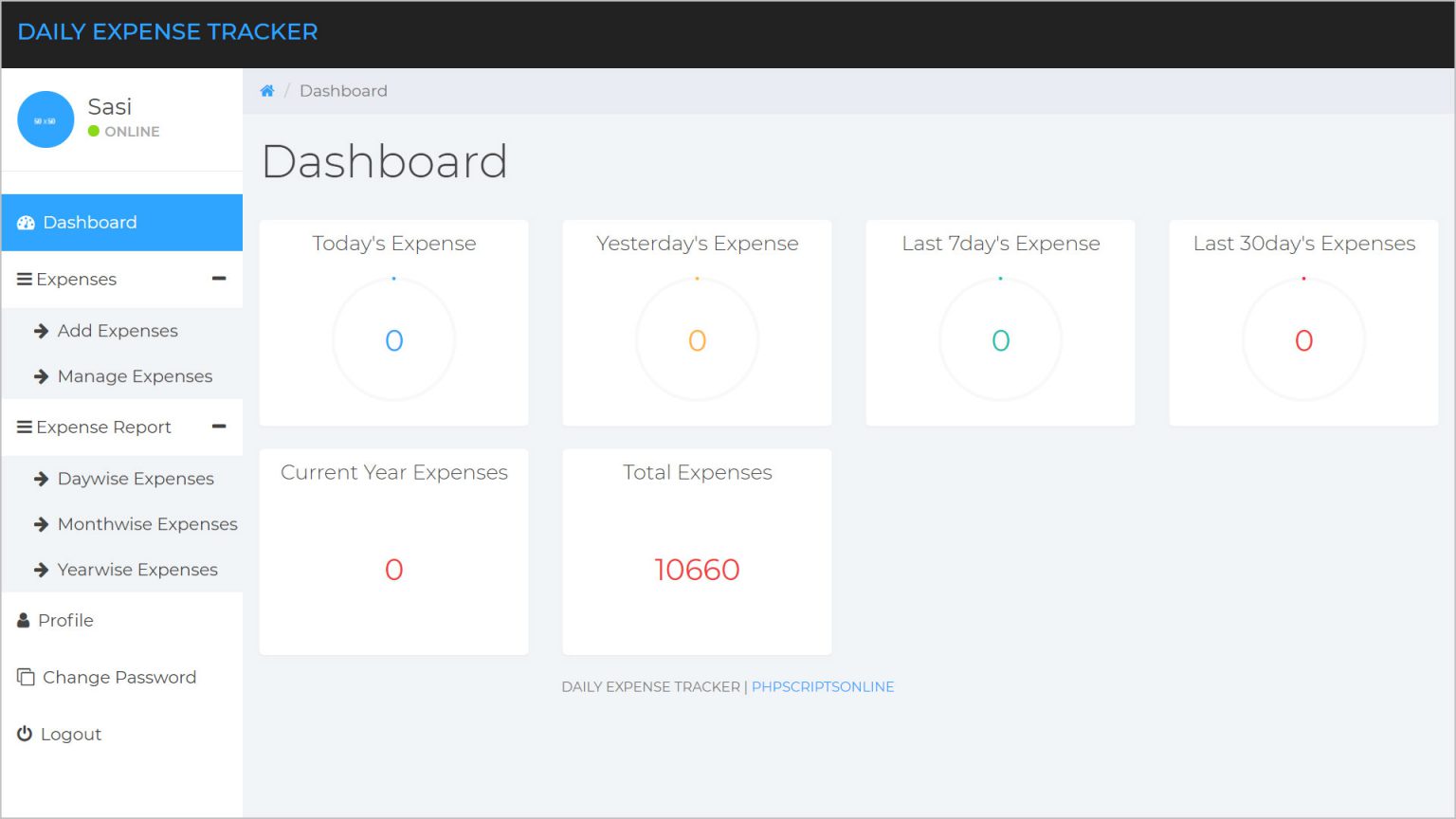 Tracker php. Expense Tracker.